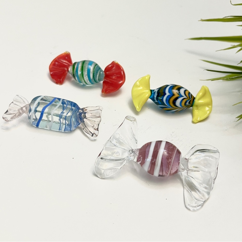 Set of Four Murano Hand Blown Glass Candies